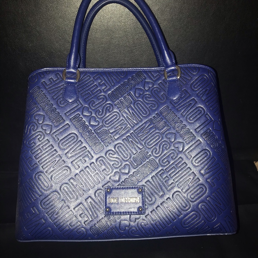Love Moschino Leather embossed satchel